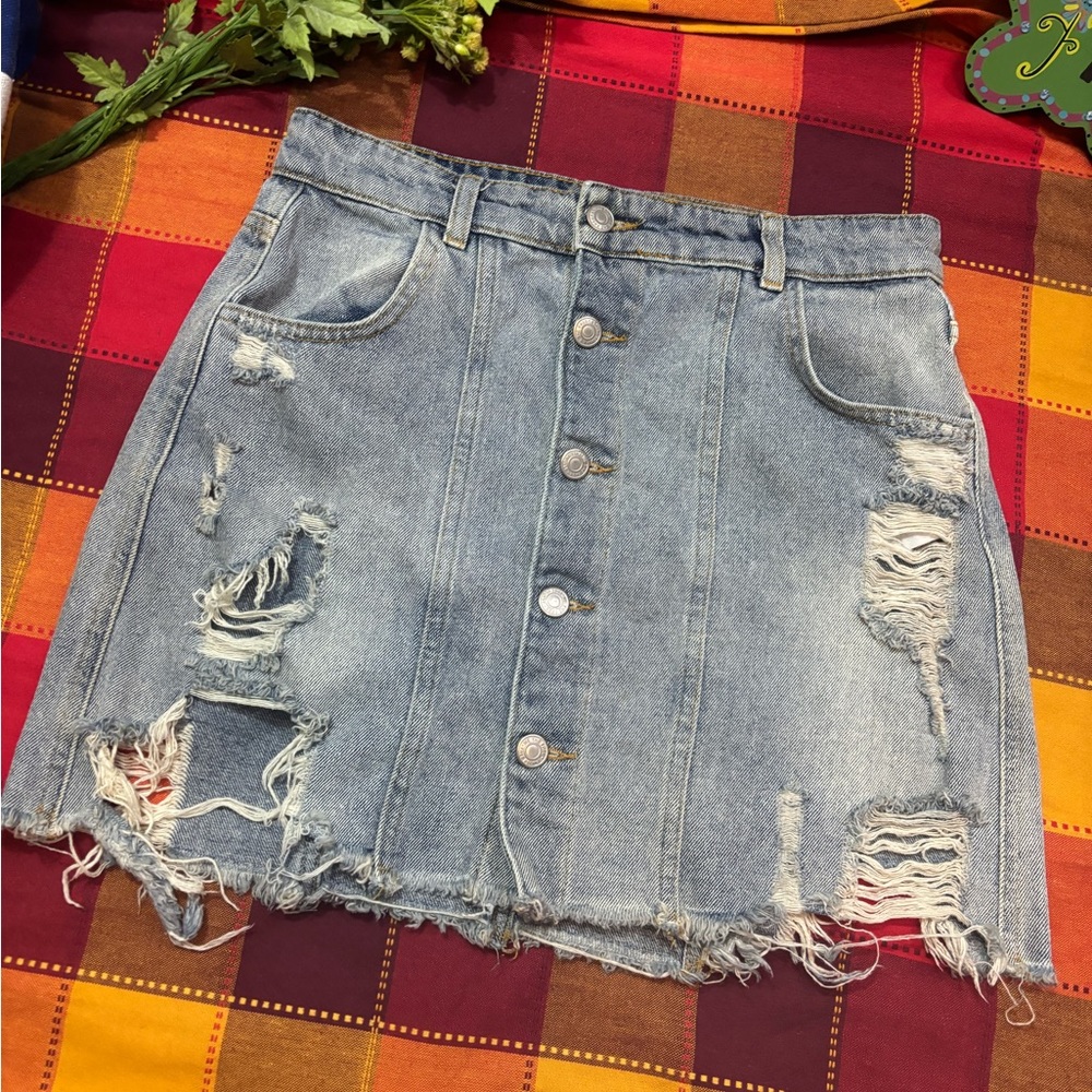 Free people Denim Skirt
